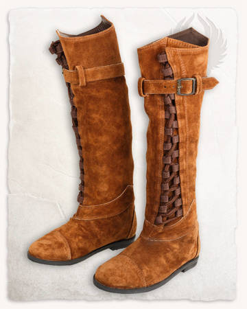 Taras Lace-up Boots - Suede - Brown