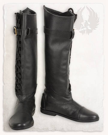 Taras Lace-up Boots - Leather - Black